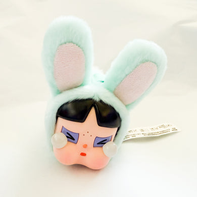 POP MART - Crybaby x Powerpuff Girls - Bunny Buttercup Plush Pendant Keychain