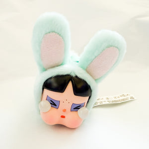 POP MART - Crybaby x Powerpuff Girls - Bunny Buttercup Plush Pendant Keychain