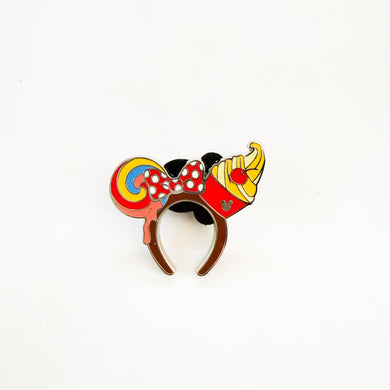 Hidden Mickey - Minnie Headband Ears - Snacks and Dole Whip Pin