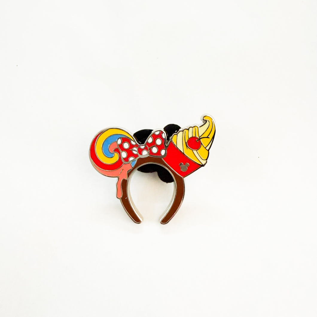 Hidden Mickey - Minnie Headband Ears - Snacks and Dole Whip Pin