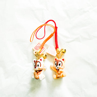 Lucky Cat Secret Strap - Chip and Dale Keychain Strap Set