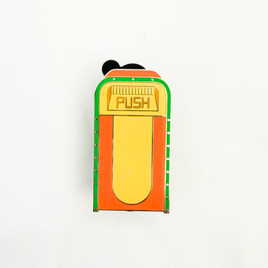 Trash Cans Mystery - Orange Bird Pin