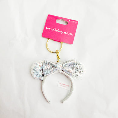 TDR - Iridescent Sequins Minnie Mouse Mini Ear Headband Keychain