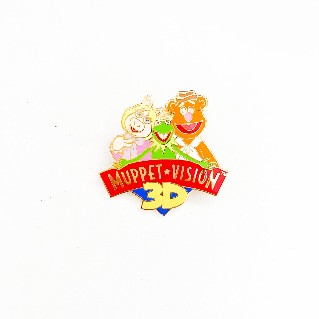 Muppet Vision 3D - Kermit, Miss Piggy, Fozzie Bear Pin