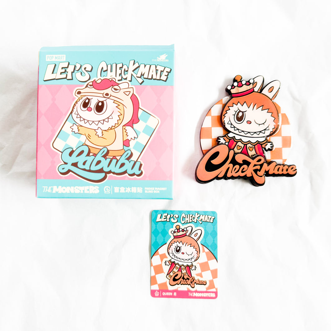 POP MART - Let's Checkmate The Monsters Labubu Series - Queen Magnet