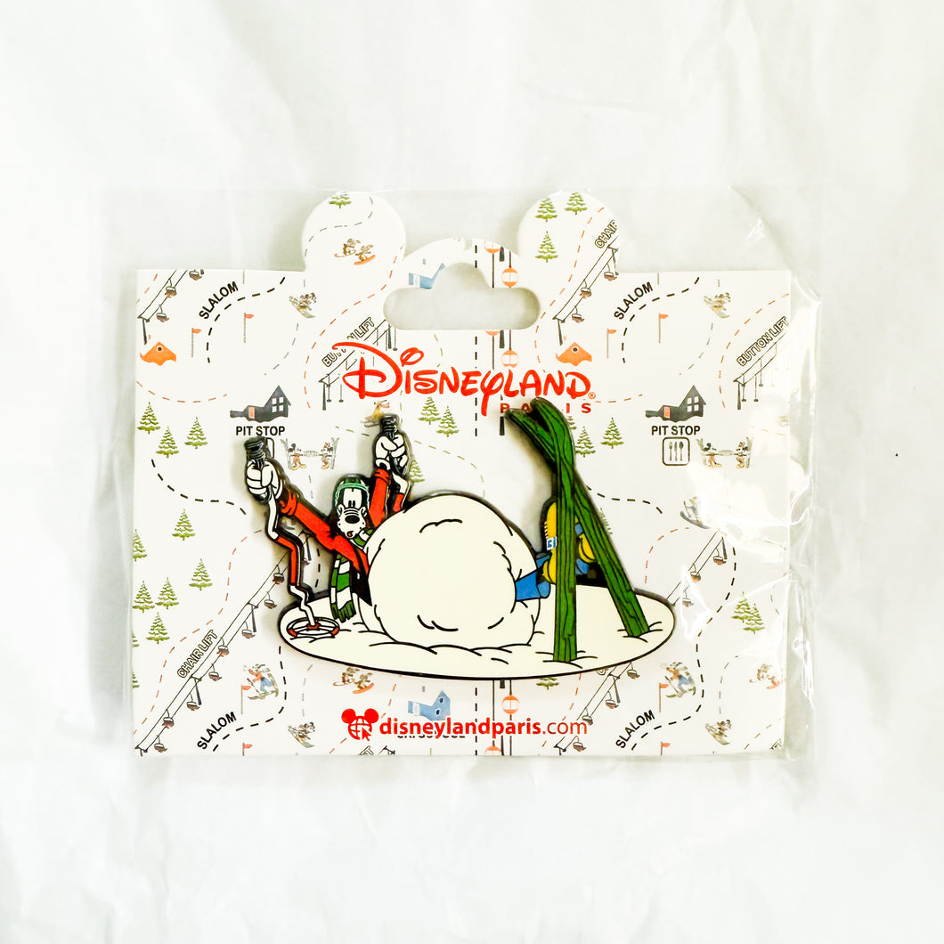 DLP - Goofy Skiing Snowball Pin