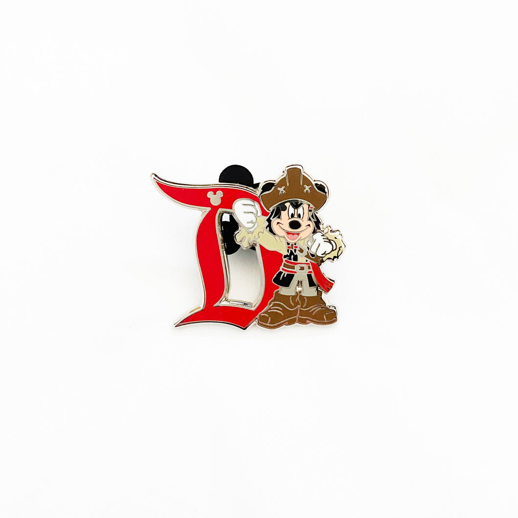 Hidden Mickey - Disneyland ‘D’ - Pirate Mickey Pin
