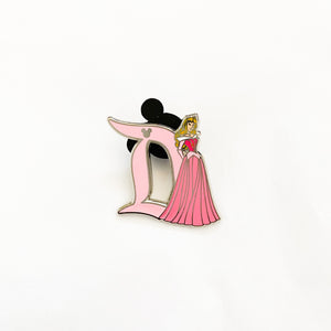 Hidden Mickey - Disneyland ‘D’ - Aurora Pin