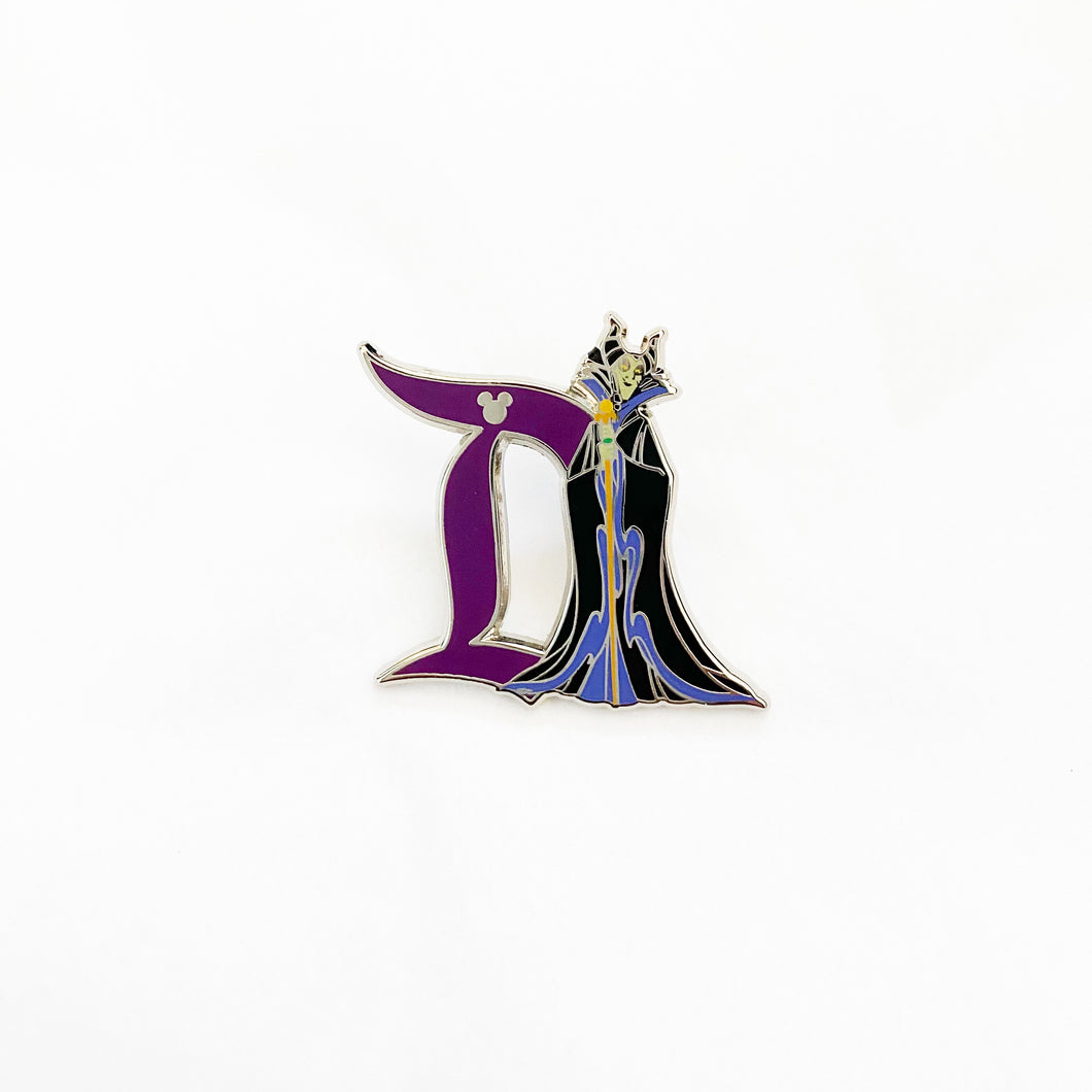 Hidden Mickey - Disneyland ‘D’ - Maleficent Pin