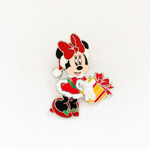 DLP - Christmas Minnie Mouse With Present Pin