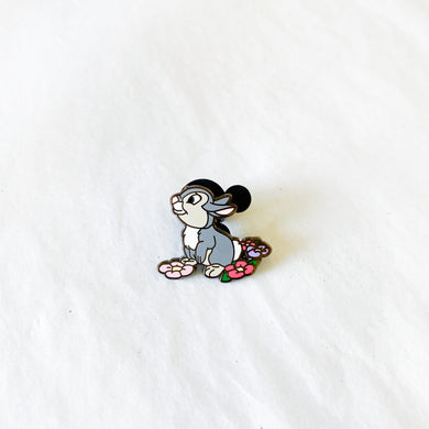 Thumper With Flowers Pin