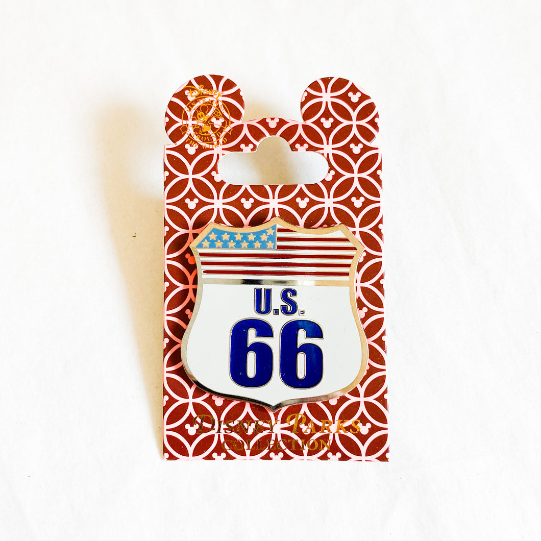 U.S. 66 Flag Shield Pin