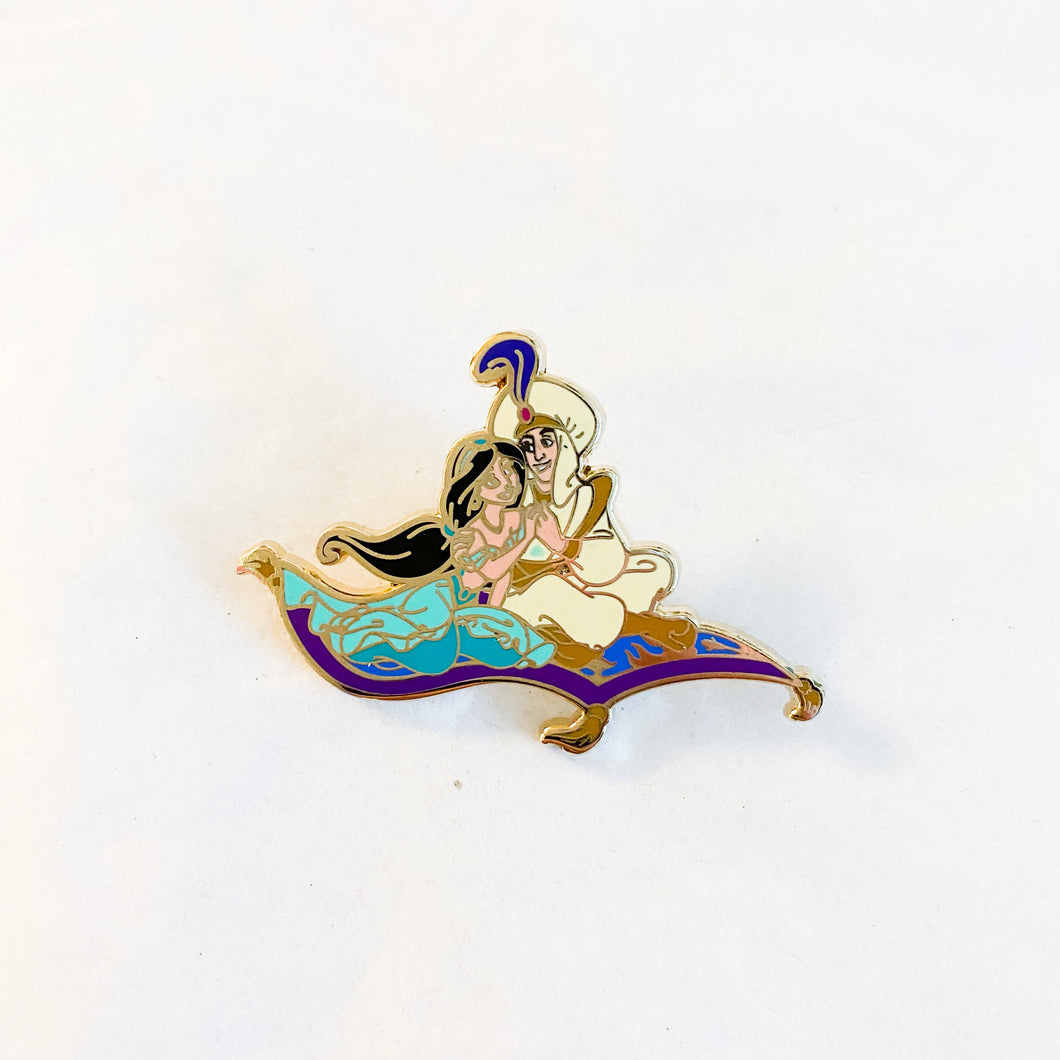 Aladdin And Jasmine On Flying Carpet Pin