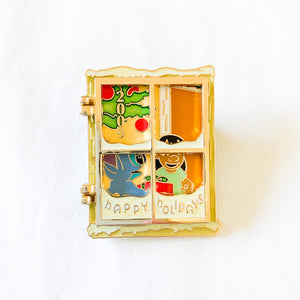 Happy Holidays 2009 - Lilo & Stitch Frosted Window Pin