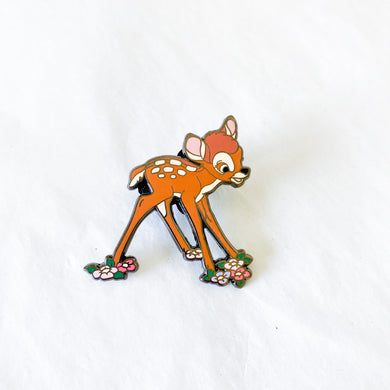 Bambi On Flowers Pin