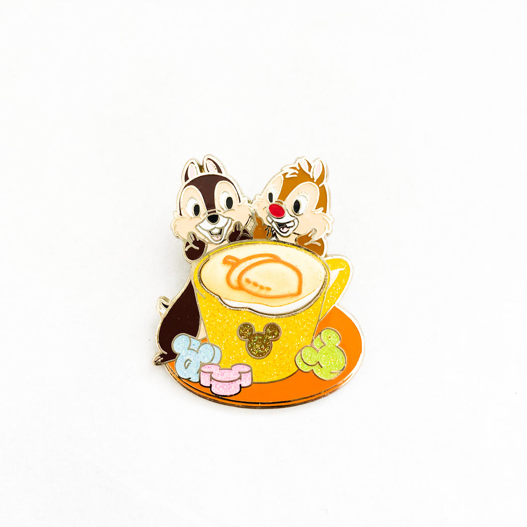 Chip & Dale Latte Coffee Cup Pin