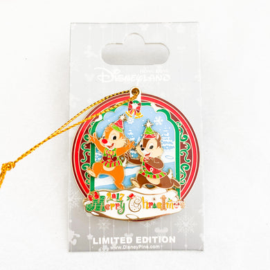 HKDL - Merry Christmas 2017 - Chip & Dale Ornament Pin
