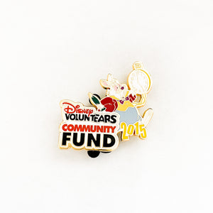 Voluntears Community Fund 2015 - White Rabbit Pin
