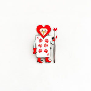 HKDL - 6 Of Hearts Card Soldier Pin