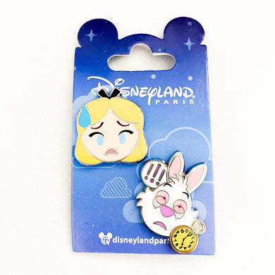 DLP - Alice & White Rabbit Emojis Pin