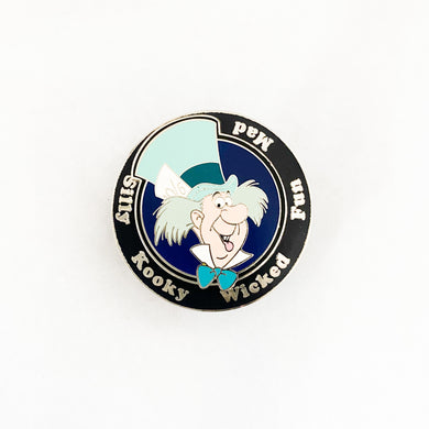 Mad Hatter - Silly Crazy Mad Fun Wicked Kooky Spinner Pin