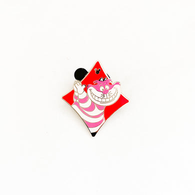 Hidden Mickey - Card Suits - Cheshire Cat Pin
