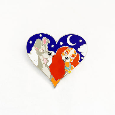 Lady and the Tramp Starry Night Heart Pin