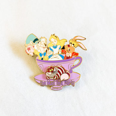 Disneyland Attractions - The Mad Tea Party - Alice, March Hare, Mad Hatter, Cheshire Cat Pin