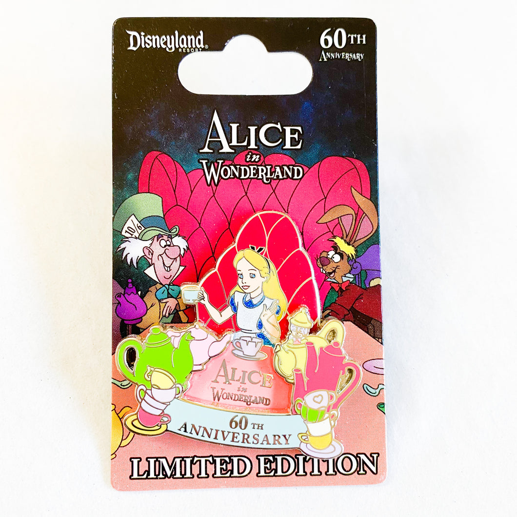 60th Anniversary - Alice In Wonderland - Alice At Tea Party Pin