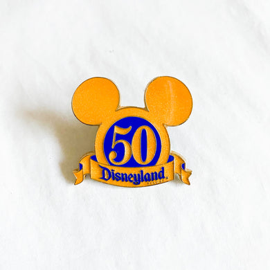Disneyland 50th Anniversary Mickey Ears Pin