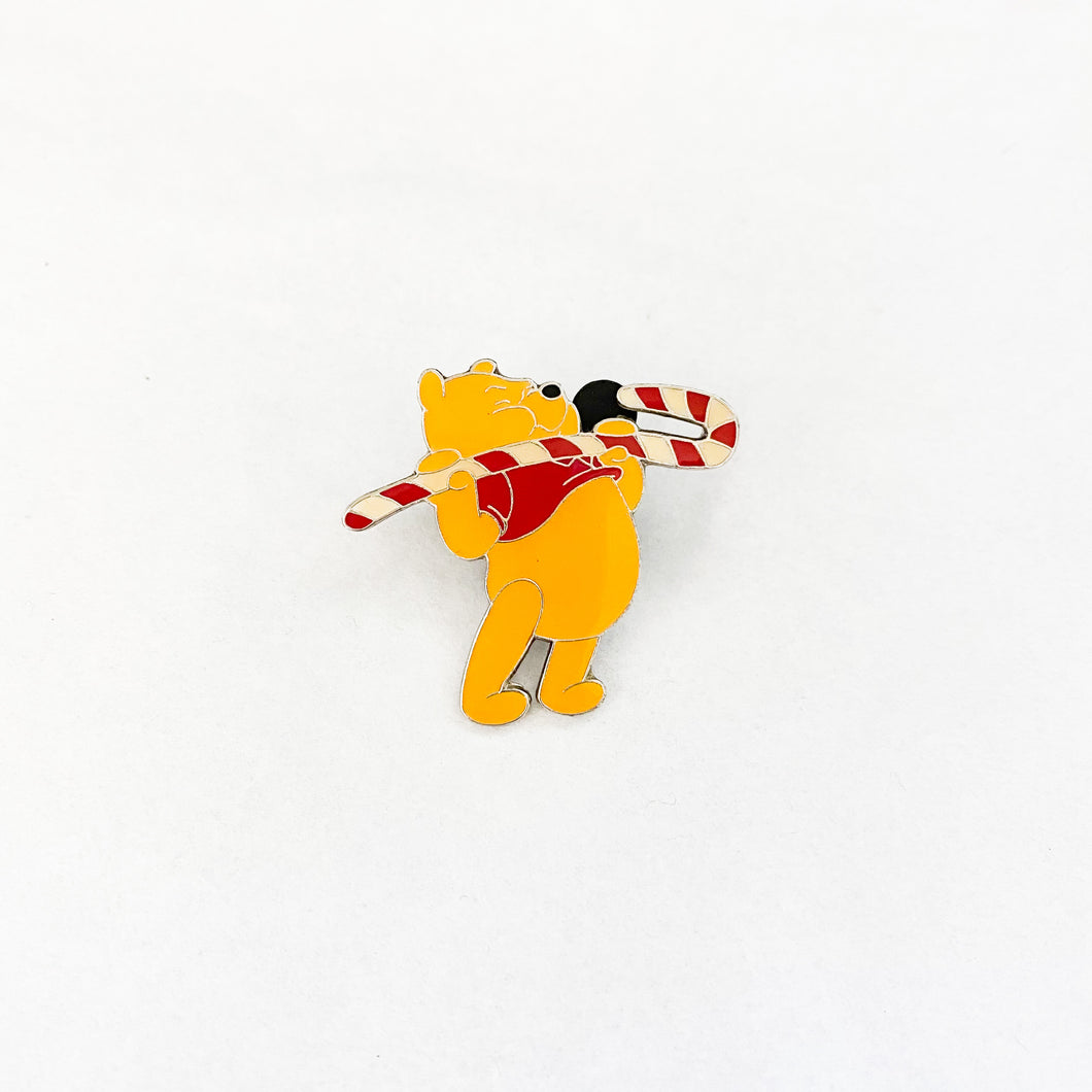 Winnie the Pooh Lifting Candy Cane Pin