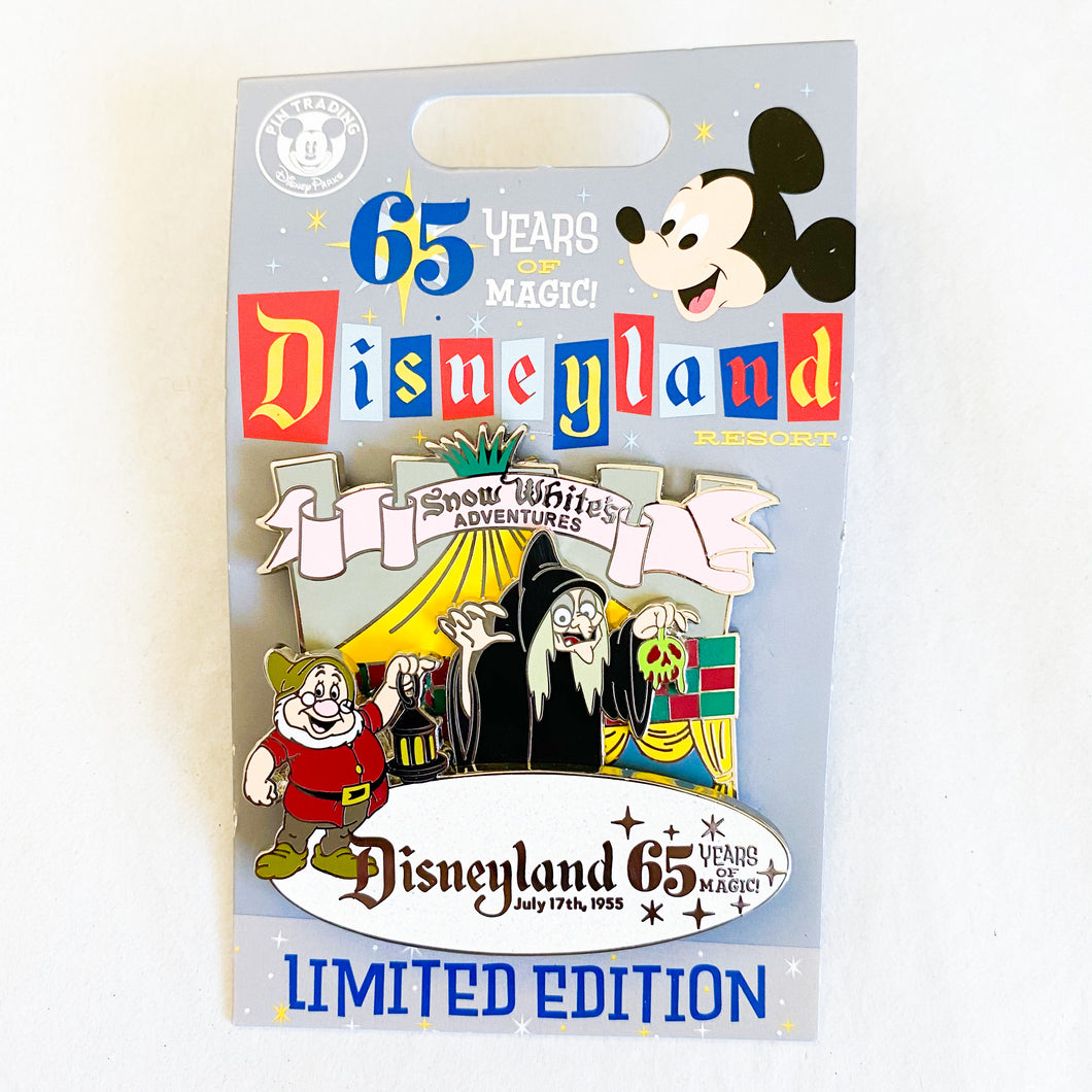 Disneyland 65 Years Of Magic - Snow White Adventures Pin