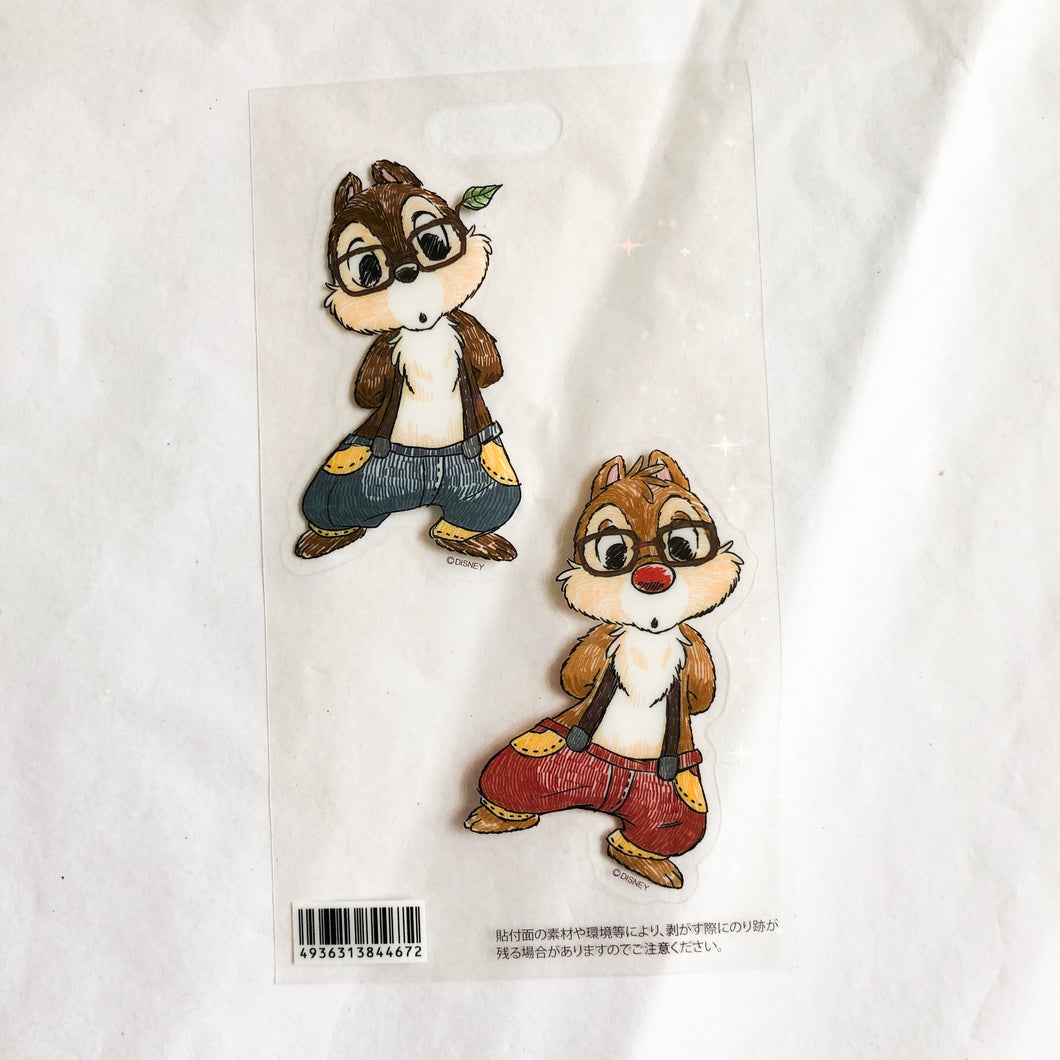 Hipster Chip and Dale Sparkly Sticker