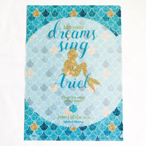Let Your Dreams Sing Ariel Clear File Folder